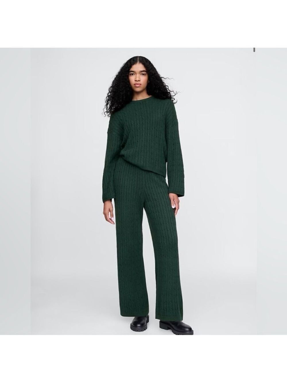 Gap CashSoft Cable-Knit Sweater Pants NWT XL Tall Slouchy Cabincore Holidays